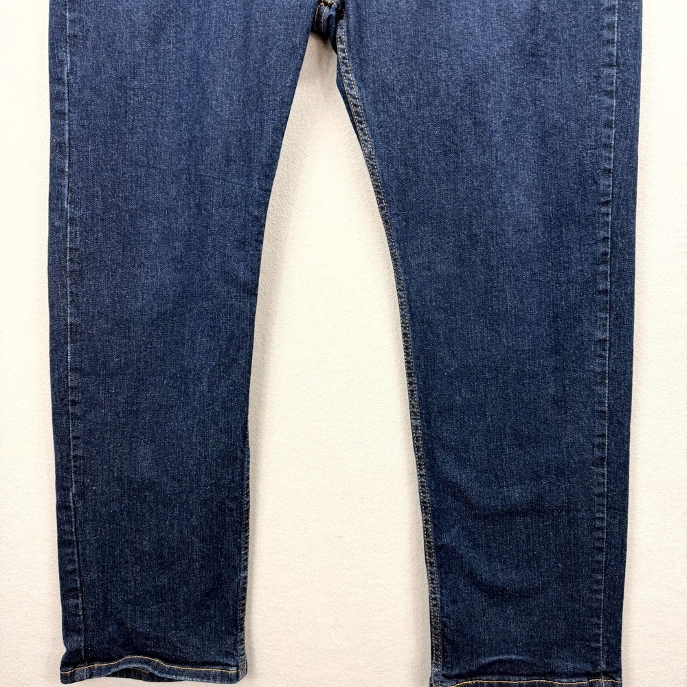 Levi's 559 Jeans Mens 42x32 Blue Denim Dark Wash Stretch Red Tab Straight Wide - Picture 3 of 15